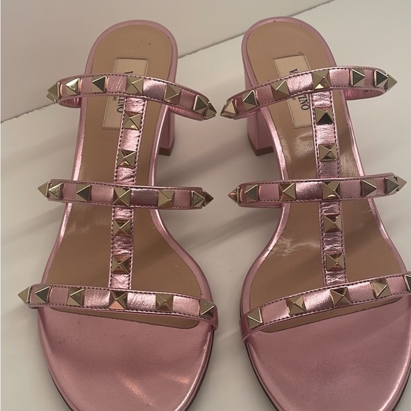 Valentino Garavani ROCKSTUD CALFSKIN LEATHER SLIDE SANDAL 60 MM - Picture 2 of 5